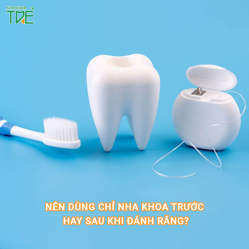 Nên dùng chỉ nha khoa trước hay sau khi đánh răng?